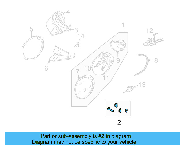 Headlamp Assembly Repair Kit 1C0-998-141 - View 16