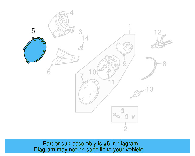 Headlamp Assembly Reinforcement 1C0-806-640-H - View 6