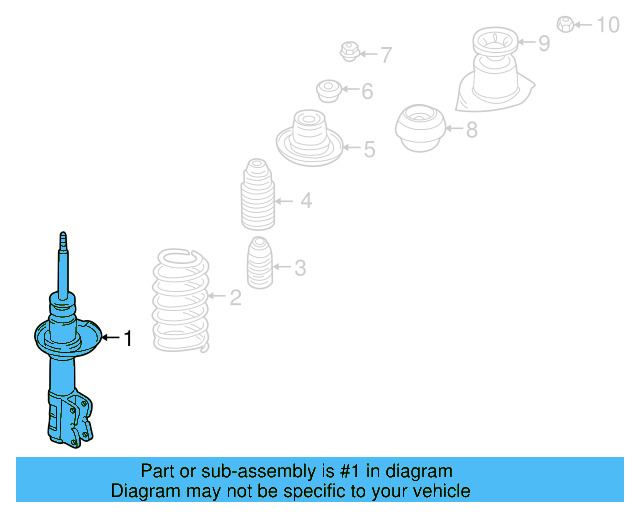 Suspension Strut 1H0-413-031-L - View 4