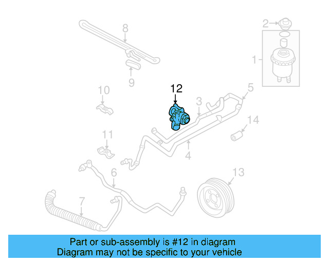 Power Steering Pump 7D0-422-154-X - View 4
