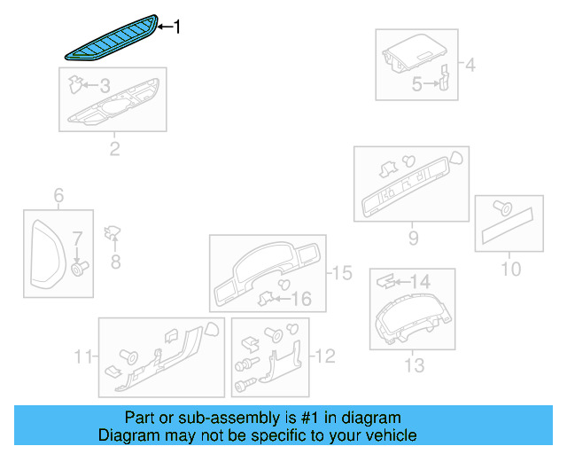 Defroster Grille 7P6-819-153-A-81U