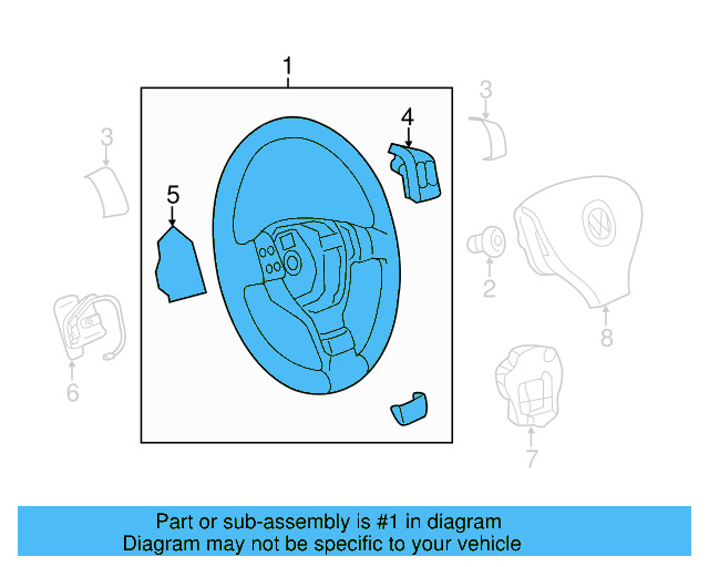 Steering Wheel 5C0-419-091-L-USZ