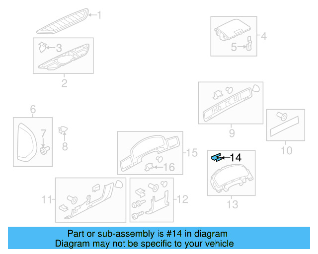Cluster Cover Retainer Clip 3B0-867-190 - View 68