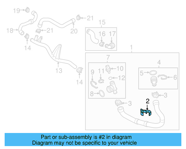 Lower Hose Holder 7N0-121-093-F - View 5