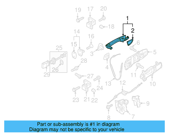 Handle, Outside (Unpainted) 1k8837206fgru - View 7