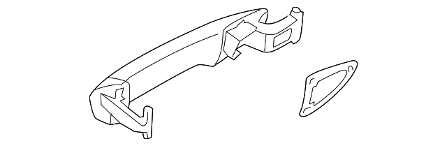 Handle, Outside (Unpainted) 1k8837206hgru - View 4