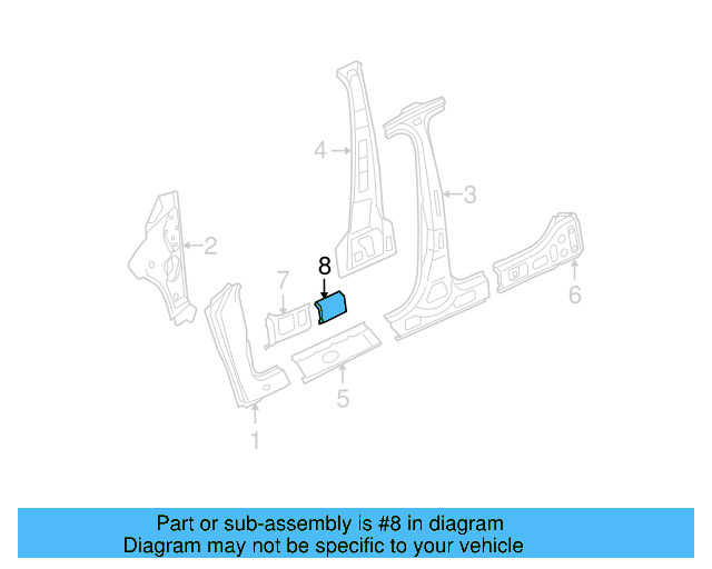 Inner Rocker Inner Reinforced 3C4-810-718 - View 5
