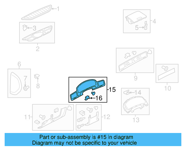 Cluster Trim 7P1-857-189-B-OUM - View 4