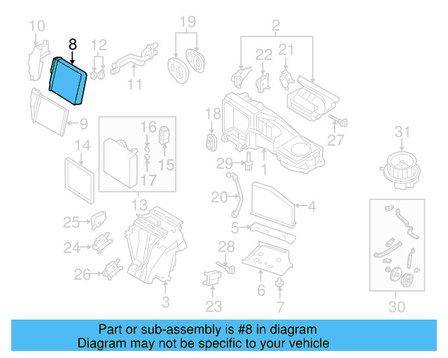Heater Core 1K0-819-031-D - View 28