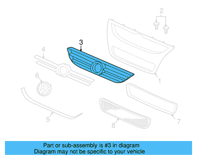 Lower Grille 7L6-853-676-9B9