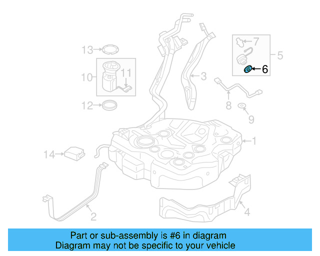 Fuel Cap Seal 5Q0-201-557 - View 3
