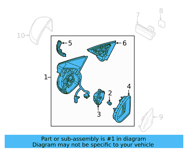 Mirror Housing 17A-857-507-AJ-9B9