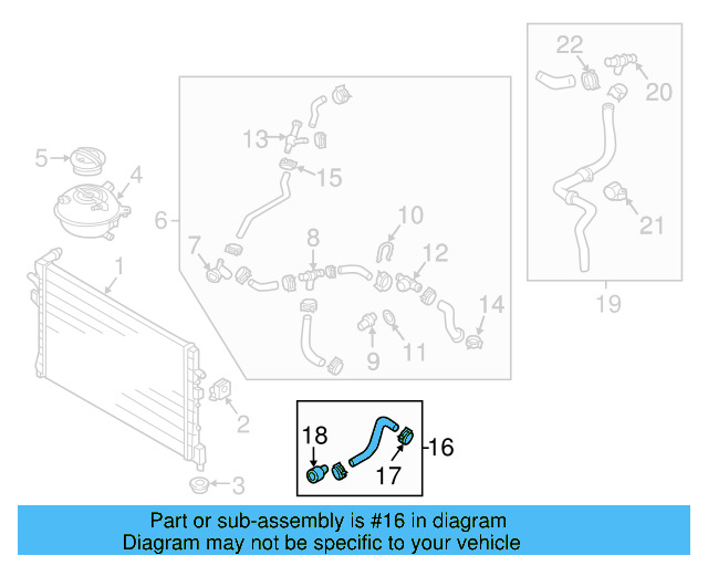 Lower Hose 5QE-122-051 - View 4