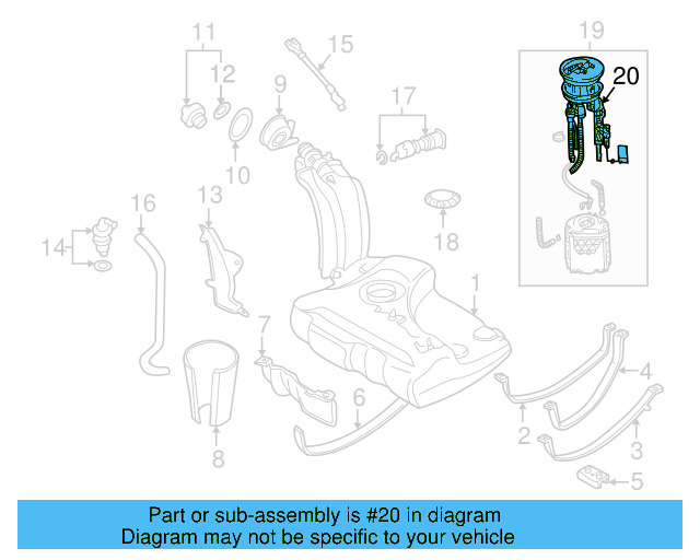 Fuel Gauge Sending Unit 1H0-919-670 - View 4
