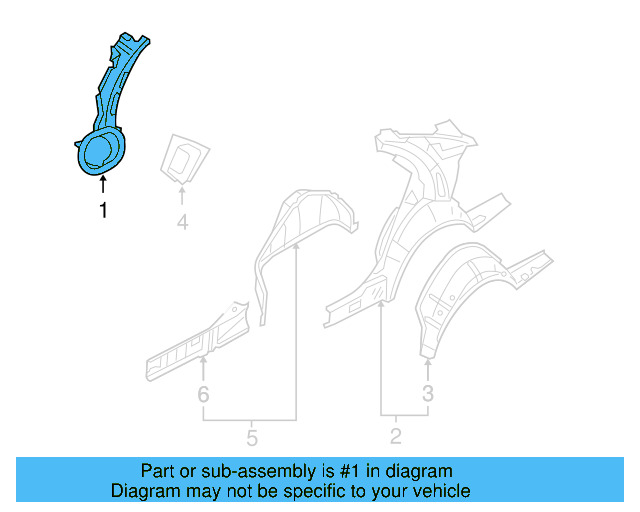 Pillar Reinforced 1K5-809-969-B - View 3