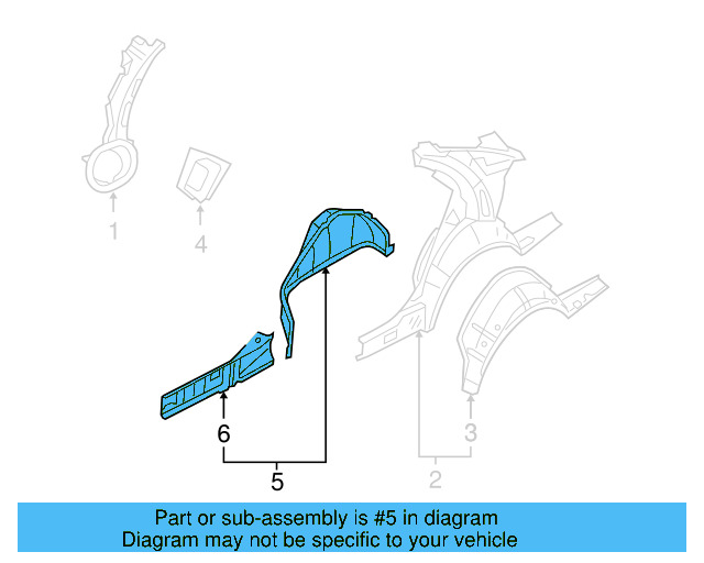 Inner Wheelhouse 1K6-809-852-B - View 15