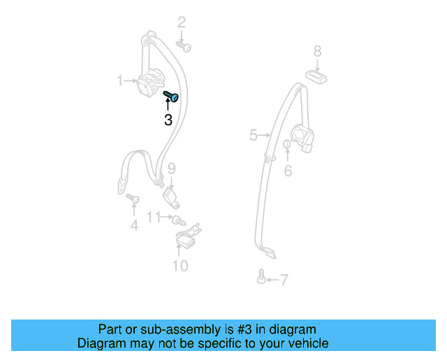 Retractor Assembly Upper Bolt N-989-243-01 - View 3