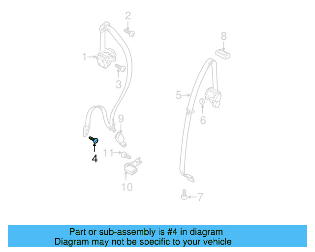 Lower Column Cover Screw N-909-446-03 - View 10