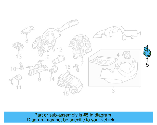 Steering Column Cover Plug 5N0-905-354-A-82V - View 28