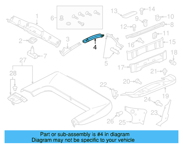 Frame Trim 5C3-898-243-A - View 6