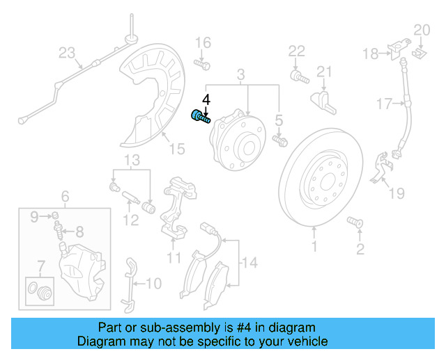 Hub & Bearing Mount Bolt WHT-000-237-C - View 6