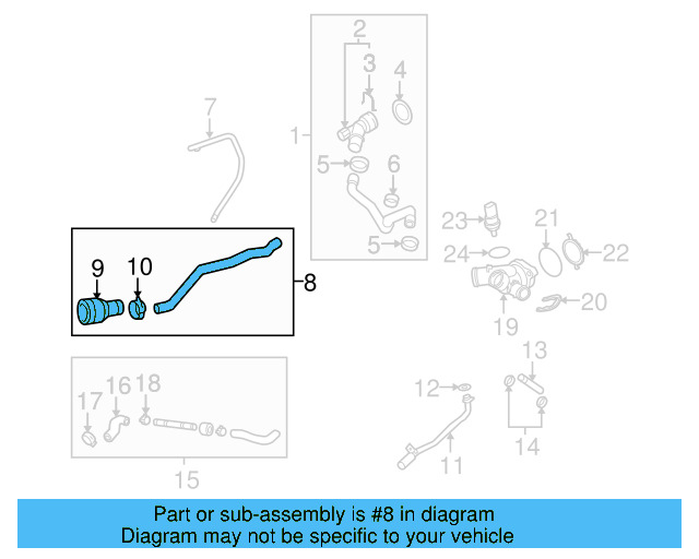 Overflow Hose 1C0-121-447-BF - View 14