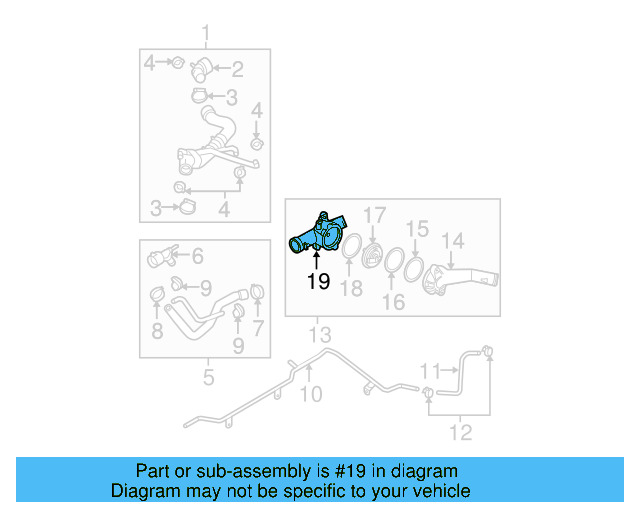 Engine Coolant Thermostat Housing 07K-121-117-C - View 4