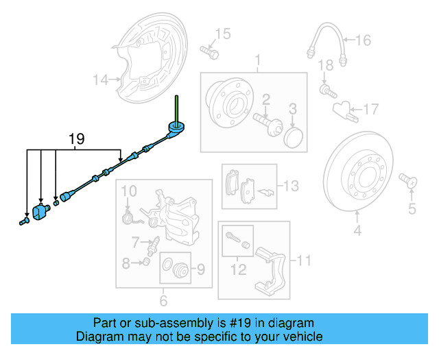 ABS Sensor Wire 561-927-904-A - View 3