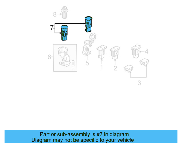 12 Volt Accessory Power Outlet 1J0-919-309 - View 55