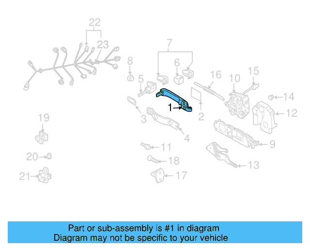 Handle, Outside (Unpainted) 7l6837205gru