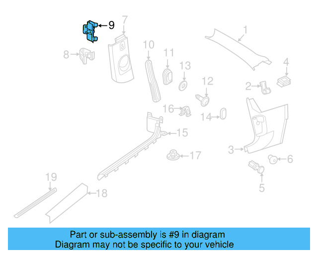 Grip Handle 5C6-857-607-B-PX7 - View 9
