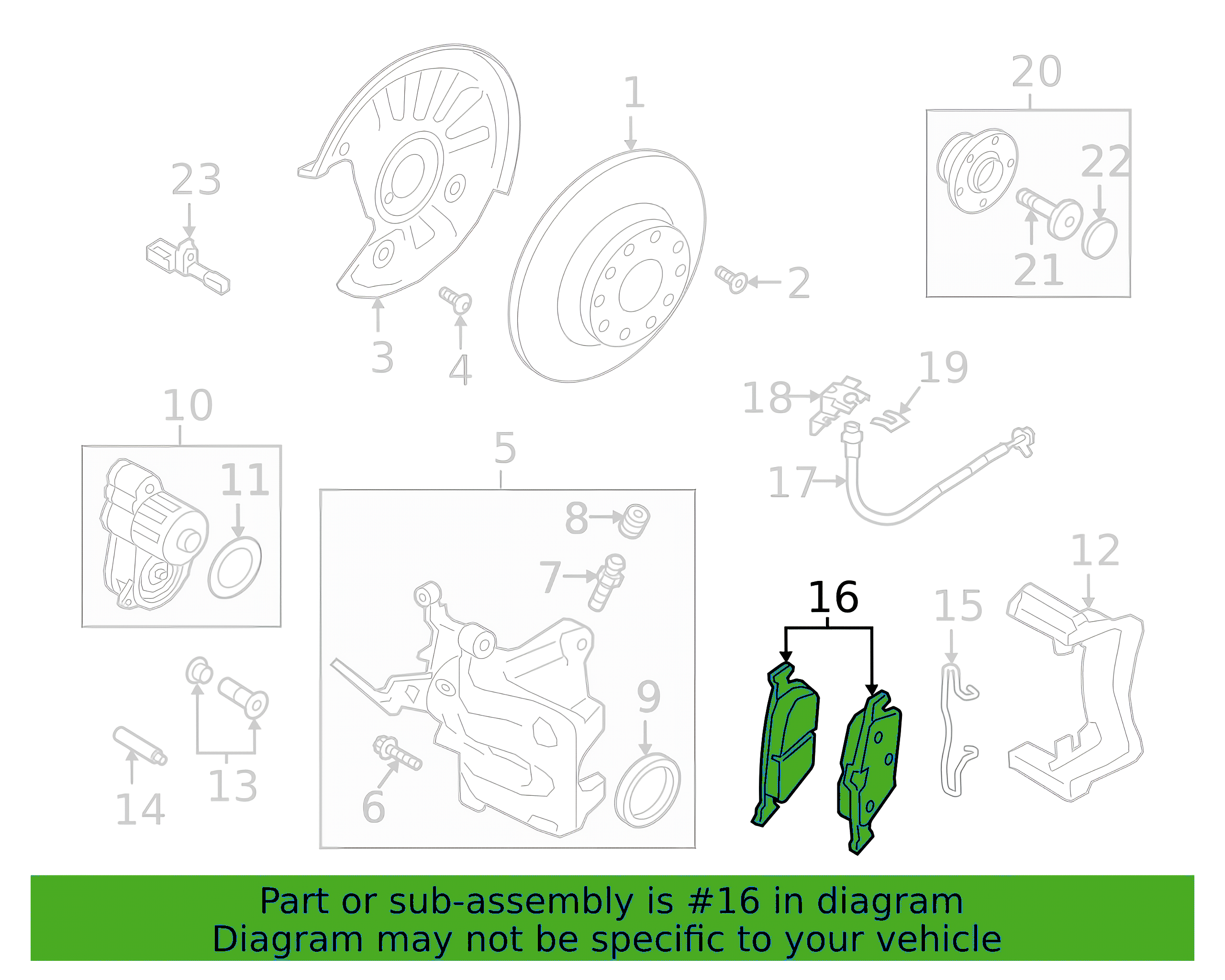 Brake Lining 5Q0-698-451-AF - View 3