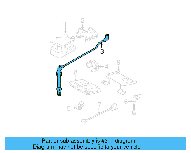 Spark Plug Wire 06A-905-430-AM - View 25