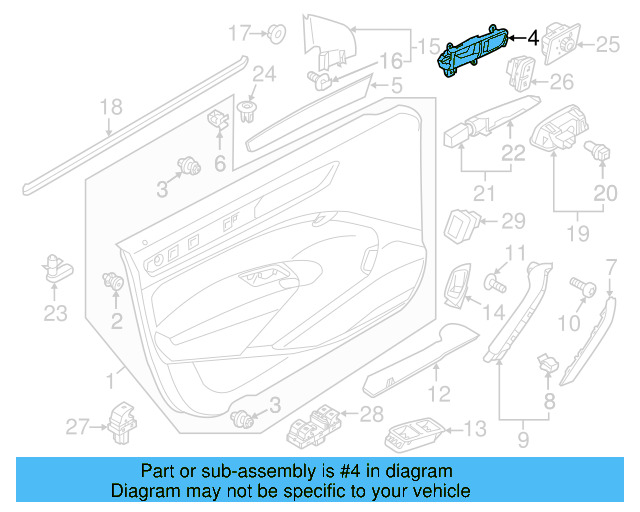 Handle, Inside 561-837-020-C-UBN