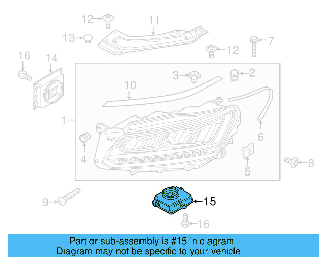 Headlamp Assembly Spacer 8P7-806-305 - View 9