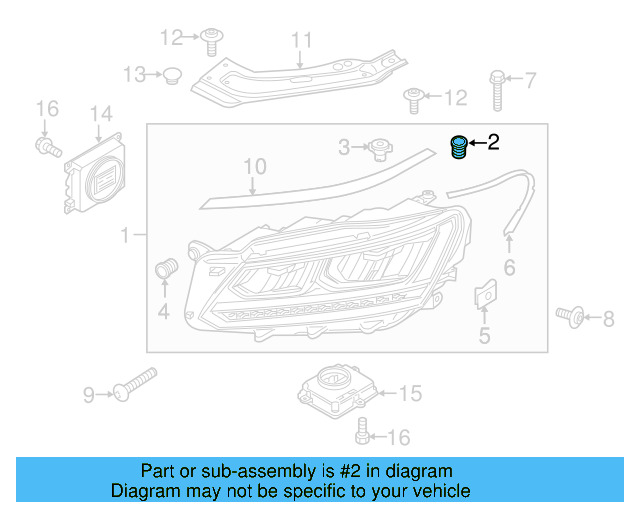 Headlamp Assembly Spacer 8P7-806-305 - View 6