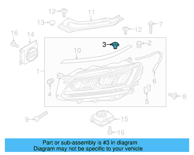 Headlamp Assembly Spacer 3G1-941-141 - View 19