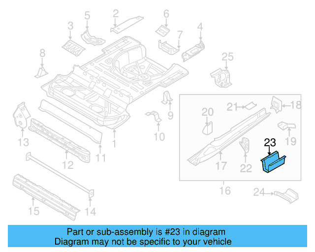 Frame Side Member 1K0-803-505 - View 26