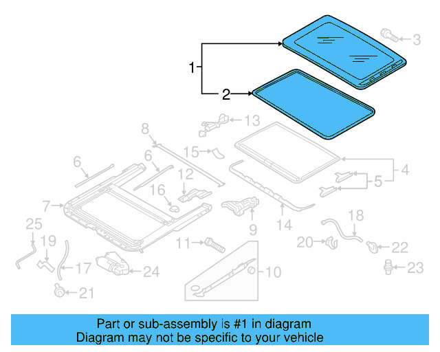 Sunroof Glass 5C6-877-071-A - View 11