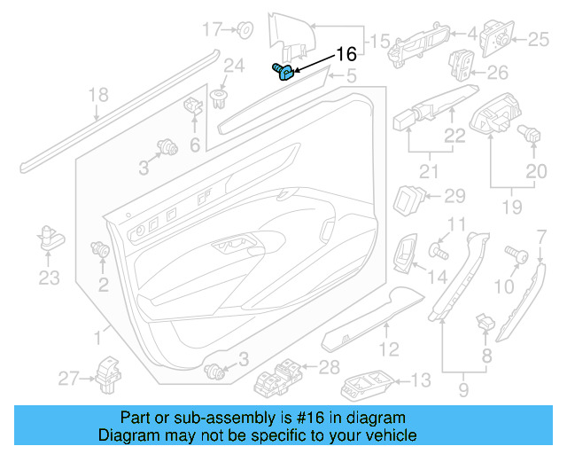 Corner Cover Clip 6E0-837-732 - View 34