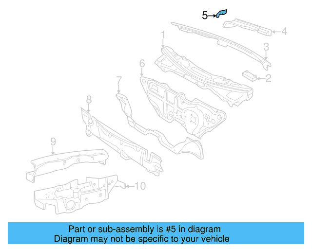 Cowl Cover Seal 1J0-819-448-E-B41 - View 7