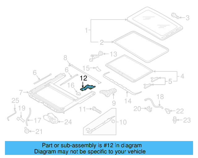 Sunroof Drain Hose Bracket 1K6-877-244 - View 22