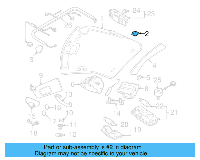 Headliner Spacer 1C0-867-345-B - View 3