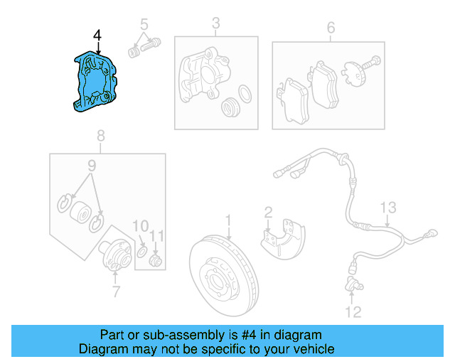 Disc Brake Caliper Bracket 357-615-125-B