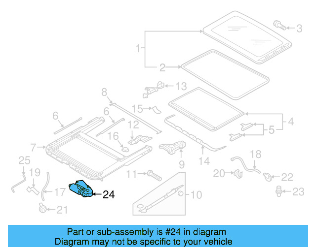 Sunroof Cover 1K9-877-307-A-6Z0 - View 4
