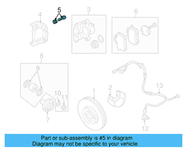 Disc Brake Bushing 8E0-698-470-B - View 2
