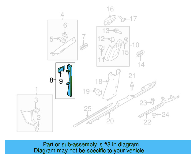 Lining 3C8-868-238-A-3G4 - View 3