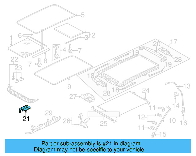 Sunroof Frame Bracket 1K9-817-215