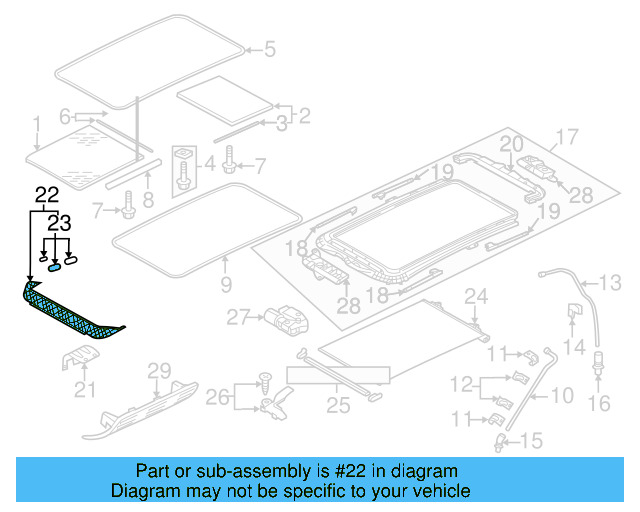 Sunroof Drain Hose Bracket 1K6-877-244 - View 20