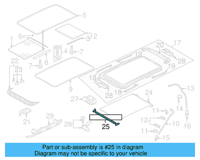 Sunshade Guide 4B0-877-165 - View 25